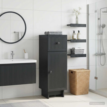 Bathroom Storage Cainet EDE Black 30 x 31 x 80 cm