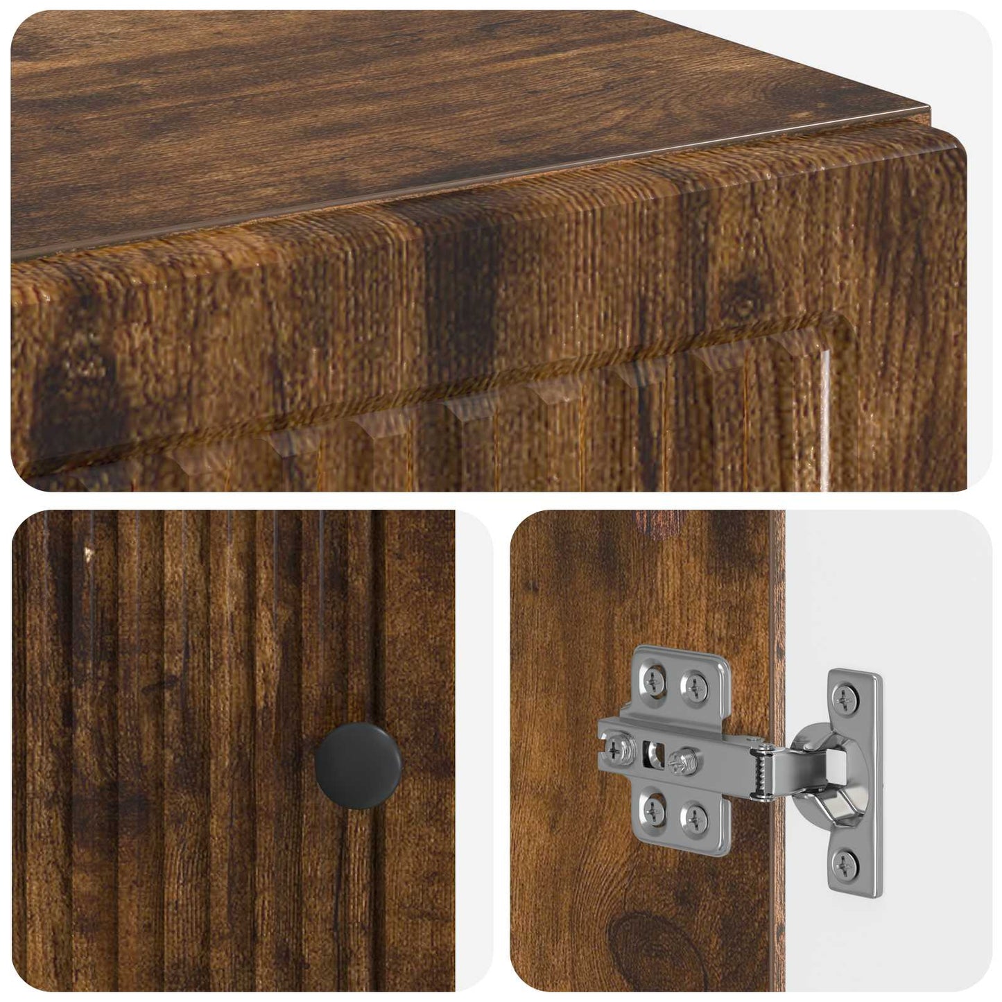 Bathroom Storage Cainet EDE Smoked Oak 30 x 31 x 80 cm
