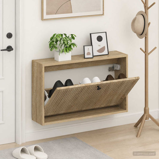 Wall-Mounted Shoe Cabinet EDE 71 x 17 x 43 cm Engineered Wood