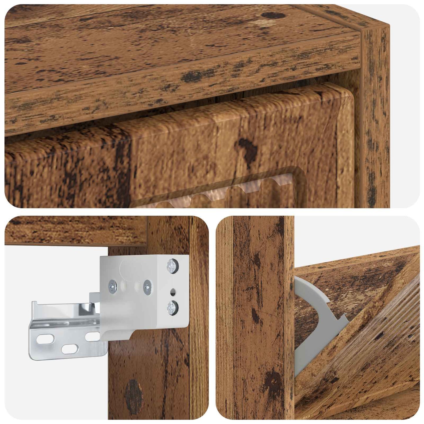 Wall-Mounted Shoe Cabinet EDE 71 x 17 x 43 cm Engineered Wood