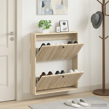 Wall-Mounted Shoe Cabinet EDE 71 x 17 x 86 cm Engineered Wood