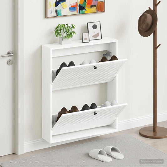 Wall-Mounted Shoe Cabinet EDE 71 x 17 x 86 cm Engineered Wood
