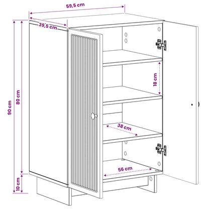 Shoe Cabinet EDE 59.5 x 39.5 x 90 cm Engineered Wood White