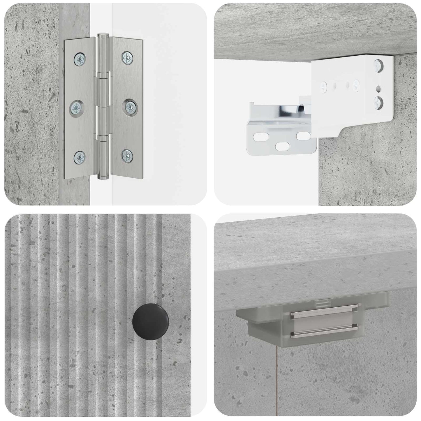 Dartboard Cabinet EDE Concrete Grey 52.5 x 10.5 x 53.5 cm