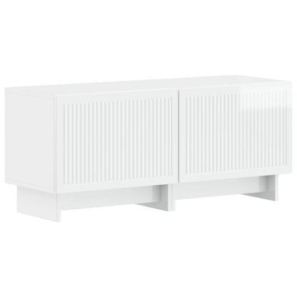 TV Cabinet High Gloss White Engineered Wood