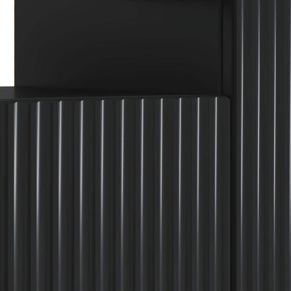 LED TV Cabinet Black Engineered Wood