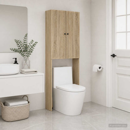 Toilet Cabinet EDE Sonoma Oak 66 x 25.5 x 190 cm
