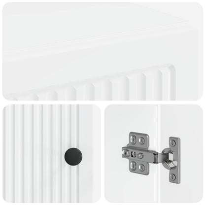 Toilet Cabinet EDE High Gloss White 66 x 25.5 x 190 cm