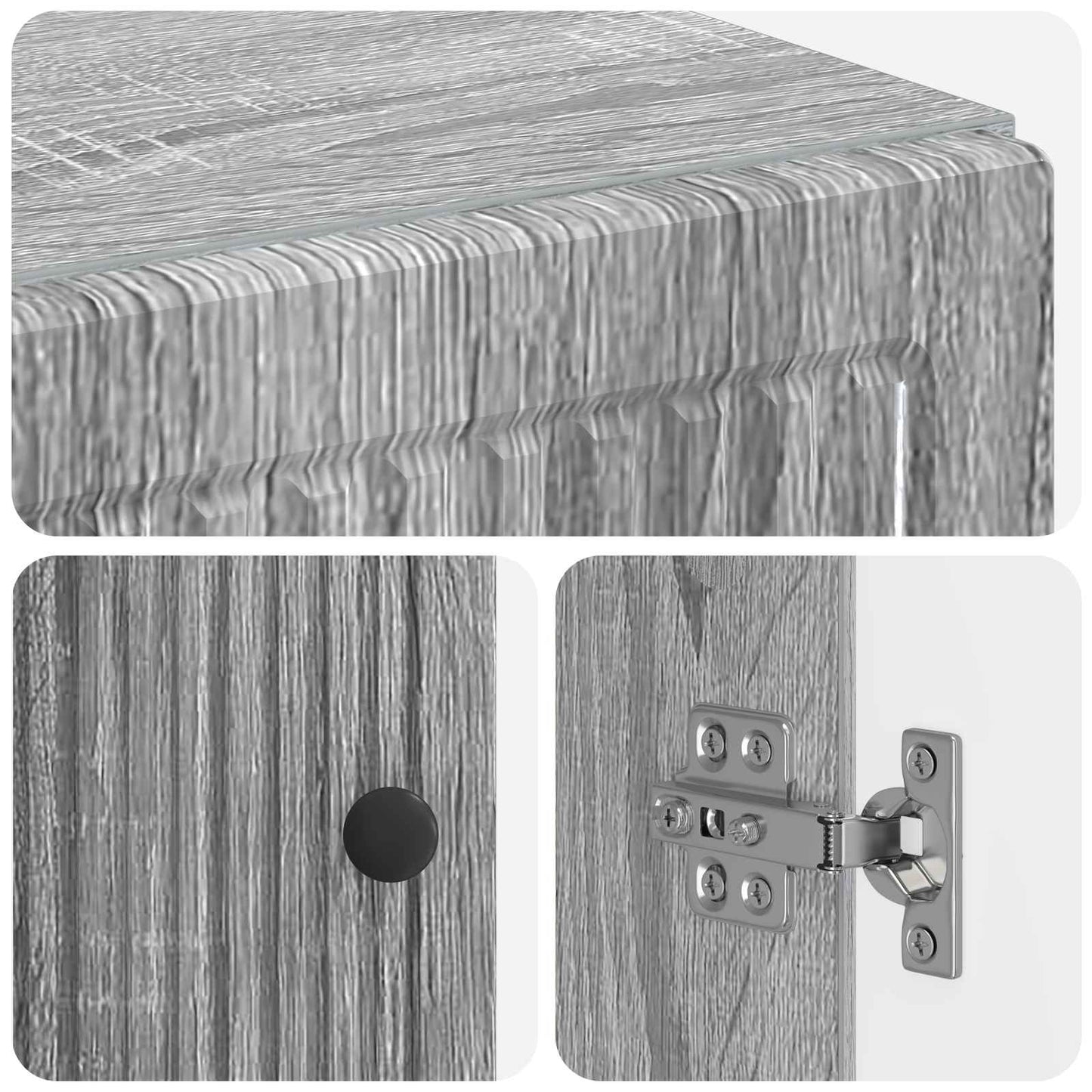 Toilet Cabinet EDE Grey Sonoma 66 x 25.5 x 190 cm