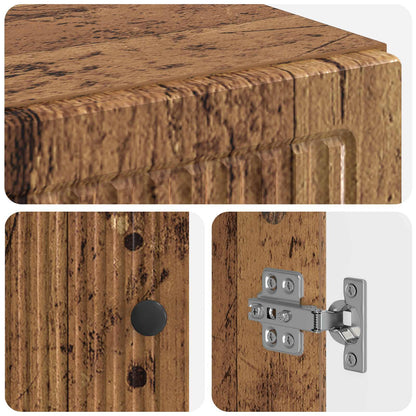 Toilet Cabinet EDE Old Wood 66 x 25.5 x 190 cm Engineered Wood