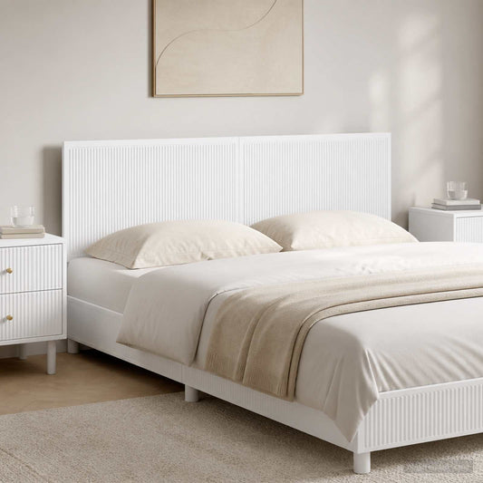 Wall-Mounted Headboard EDE High Gloss White Engineered Wood