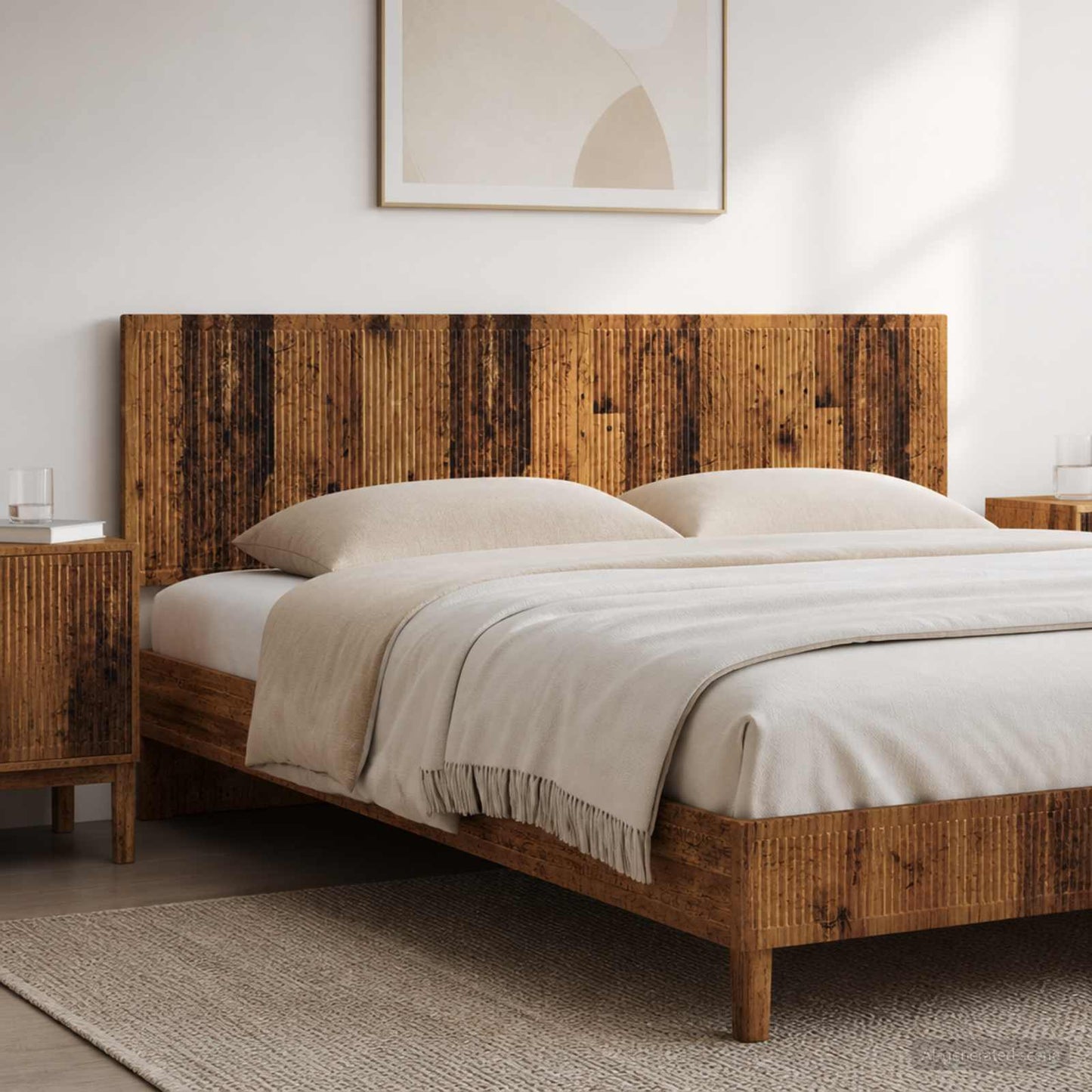 Wall-Mounted Headboard EDE Old Wood Engineered Wood