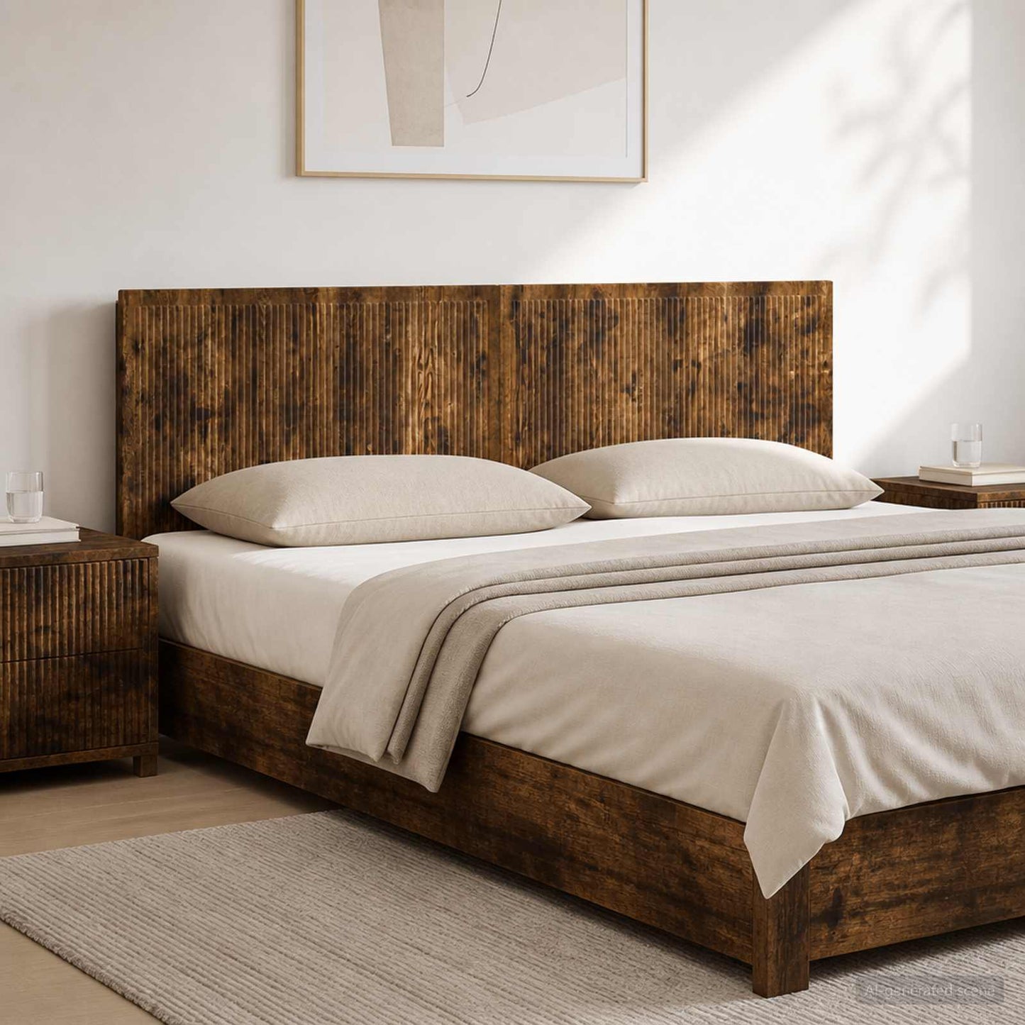 Wall-Mounted Headboard EDE Smoked Oak Engineered Wood