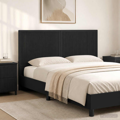 Wall-Mounted Headboard EDE Black Engineered Wood