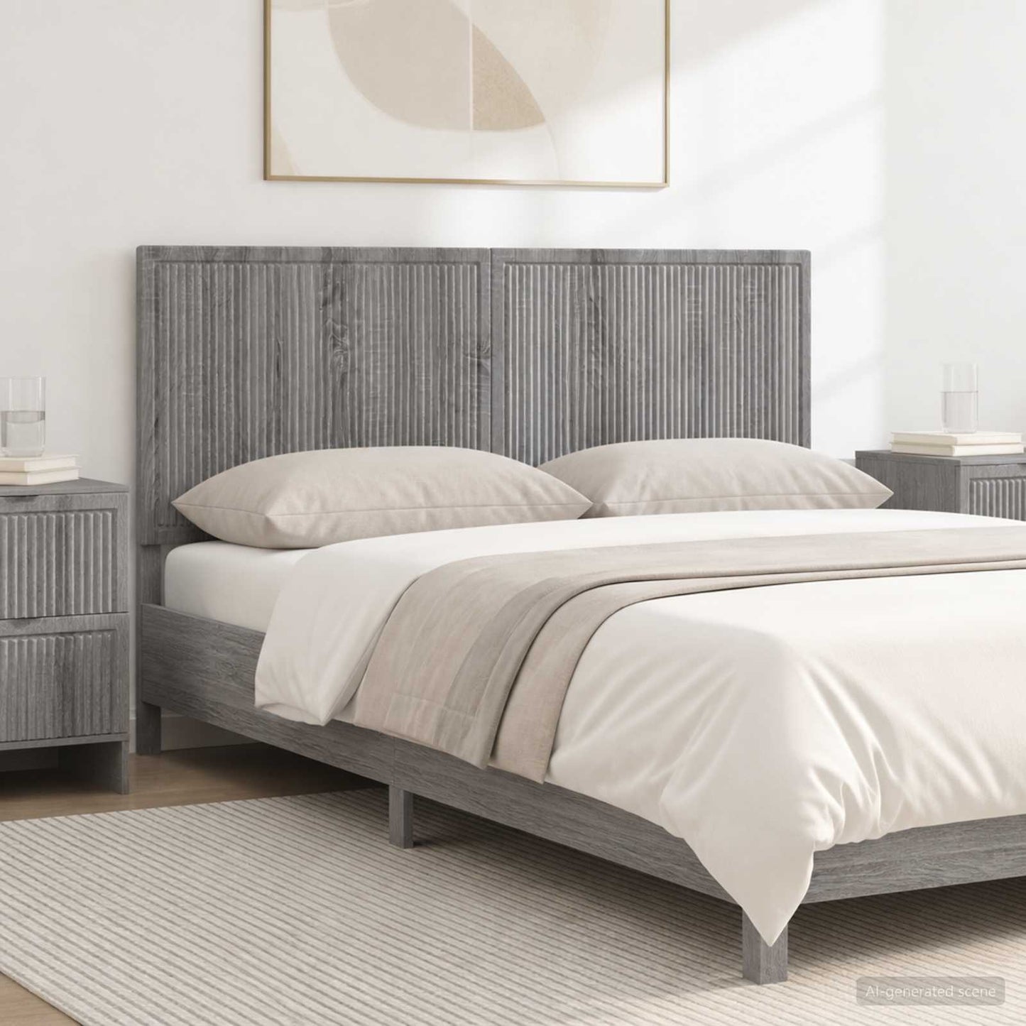 Wall-Mounted Headboard EDE Grey Sonoma Engineered Wood