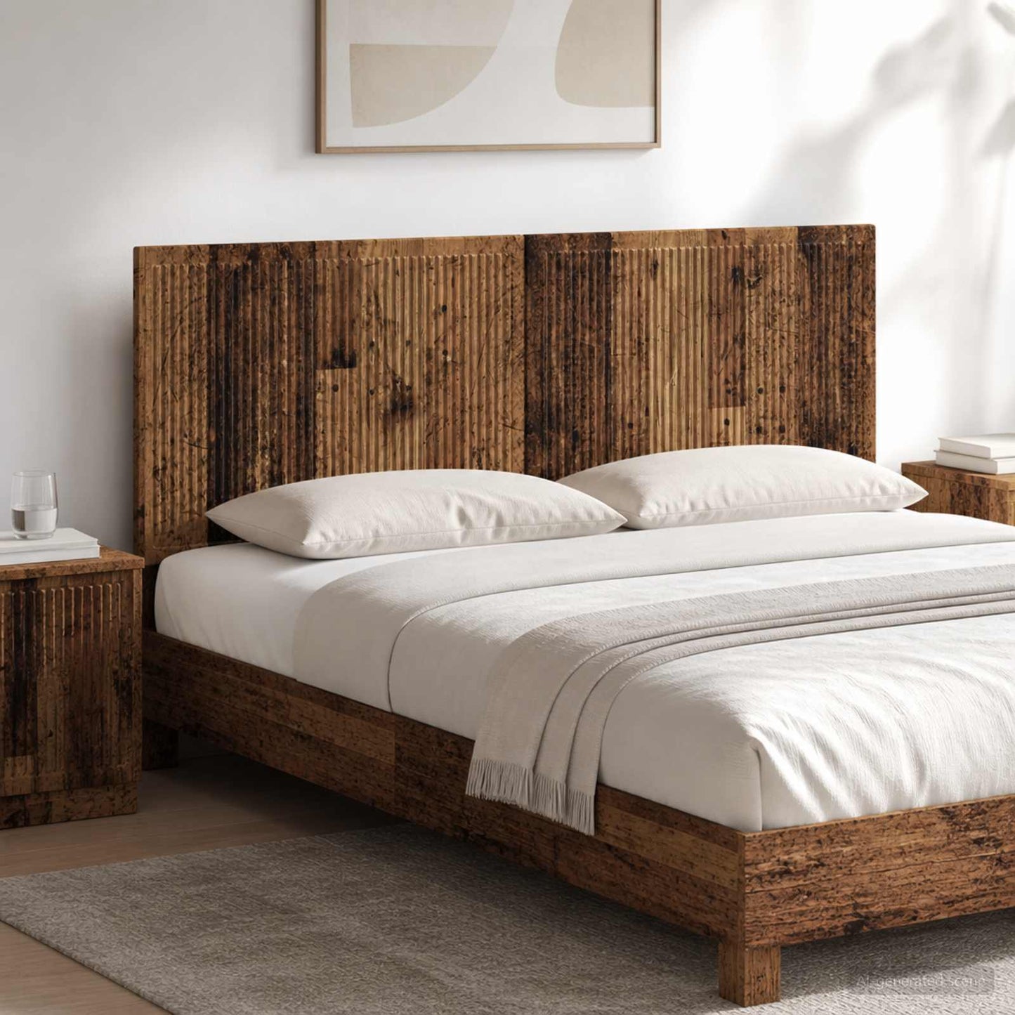 Wall-Mounted Headboard EDE Old Wood Engineered Wood