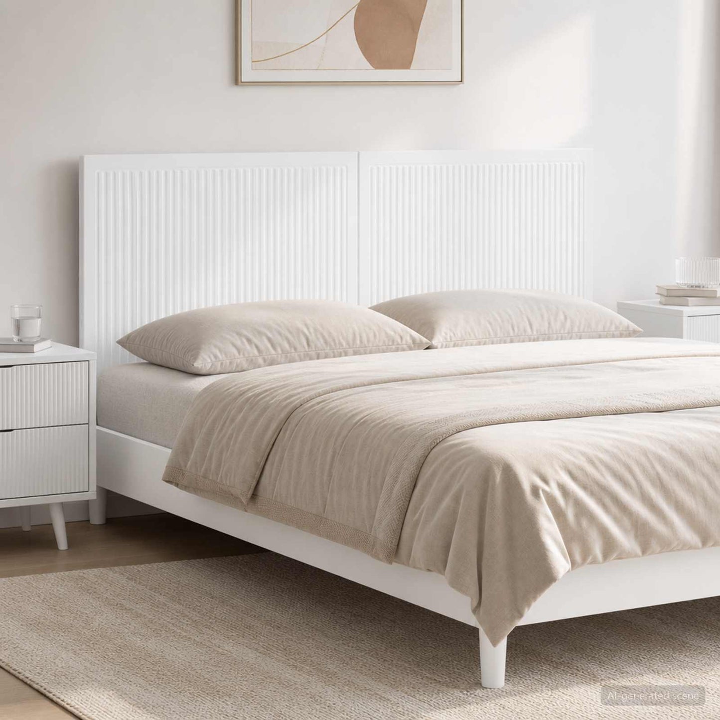 Wall-Mounted Headboard EDE White Engineered Wood