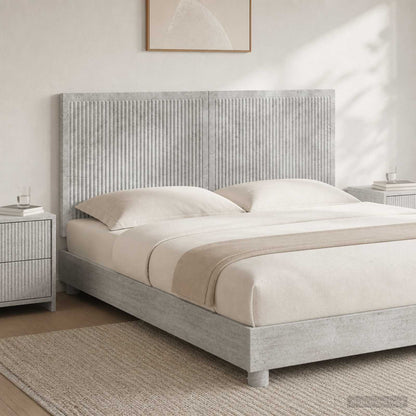 Wall-Mounted Headboard EDE Concrete Grey Engineered Wood