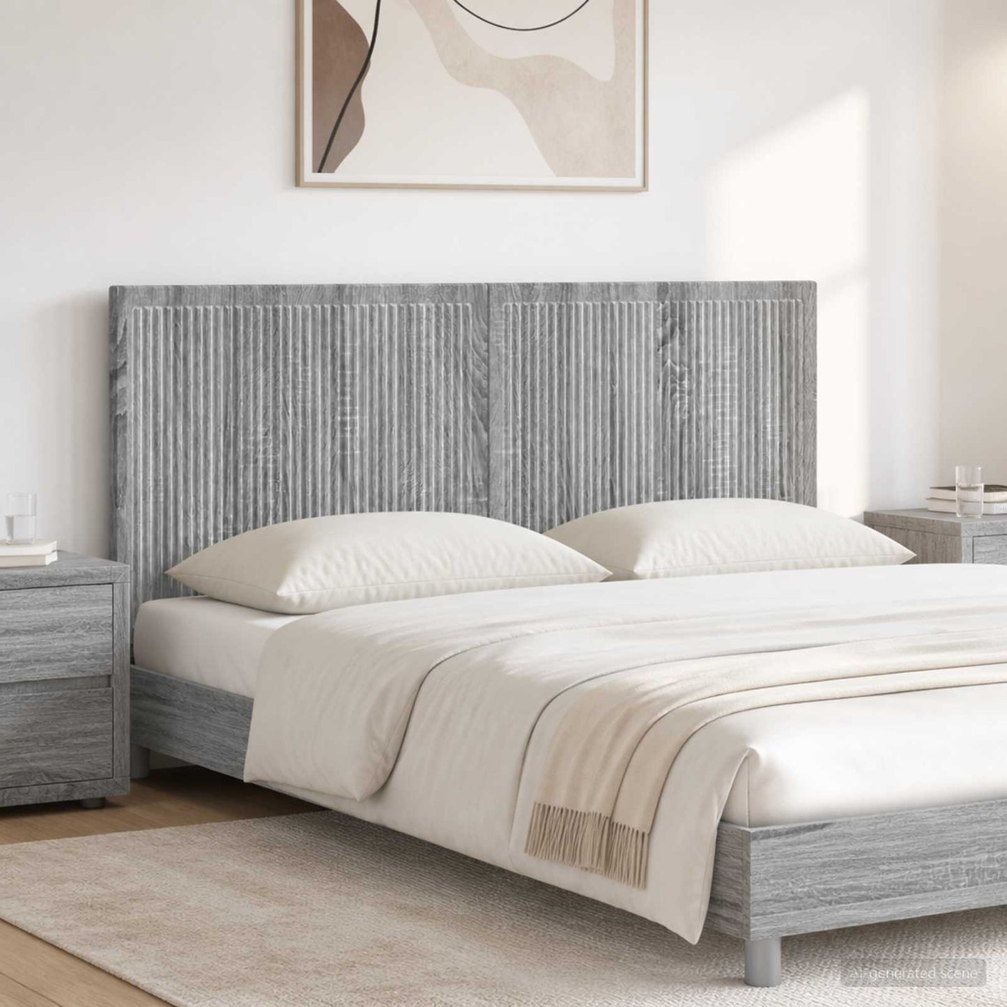Wall-Mounted Headboard EDE Grey Sonoma Engineered Wood