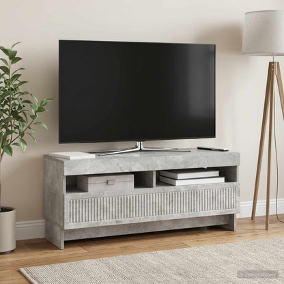 LED TV Cabinet Concrete Grey Engineered Wood
