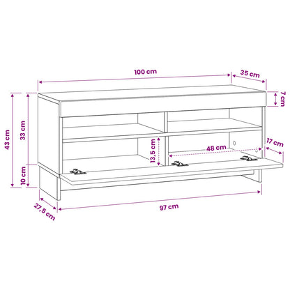 LED TV Cabinet Concrete Grey Engineered Wood
