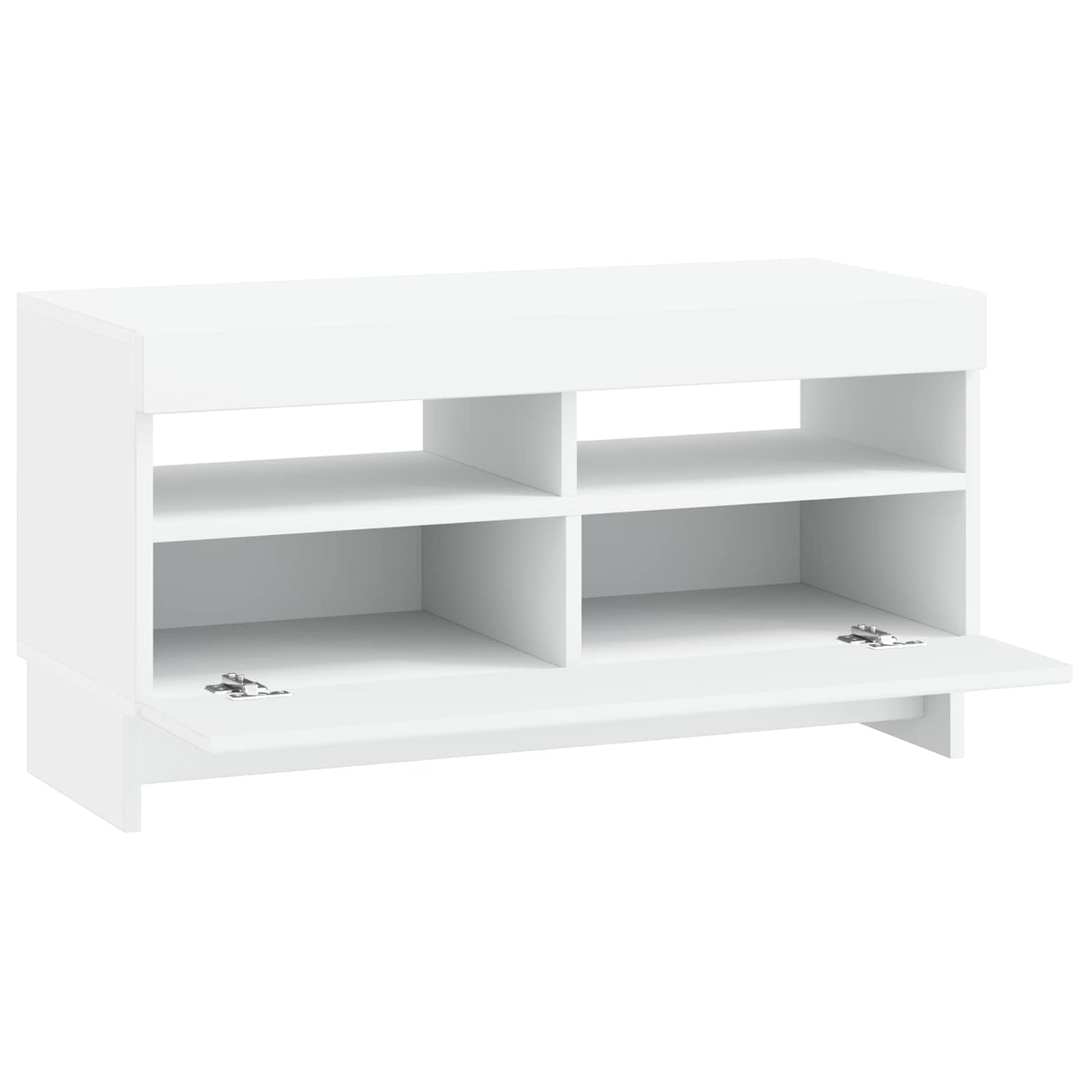 LED TV Cabinet White Engineered Wood