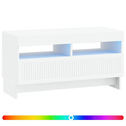 LED TV Cabinet White Engineered Wood