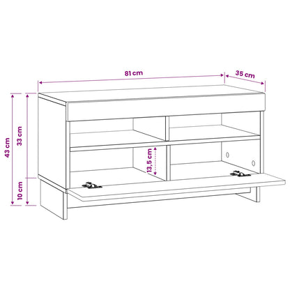 LED TV Cabinet Artisan Oak Engineered Wood