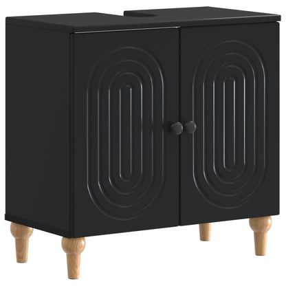 Bathroom Sink Cabinet ALKMAAR Black 59.5 x 31.5x 59 cm