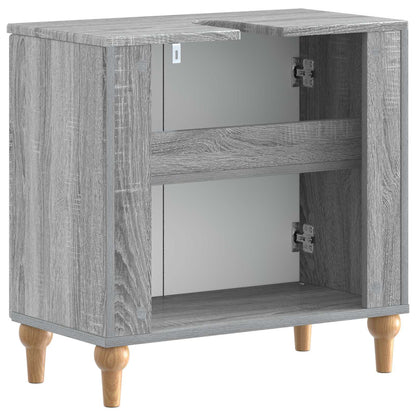 Bathroom Sink Cabinet ALKMAAR Grey Sonoma 59.5 x 31.5x 59 cm