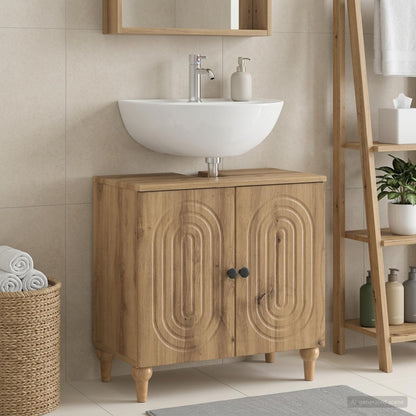 Bathroom Sink Cabinet ALKMAAR Artisan Oak 59.5 x 31.5x 59 cm