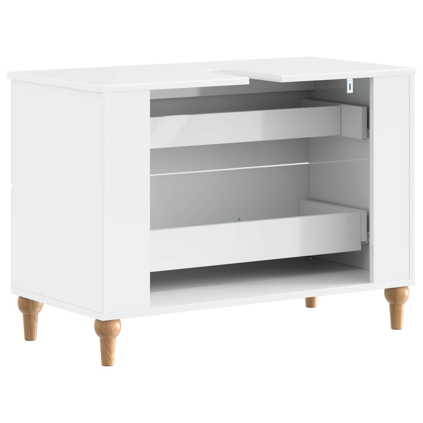 Bathroom Sink Cabinet ALKMAAR High Gloss White 82 x 41x 59 cm