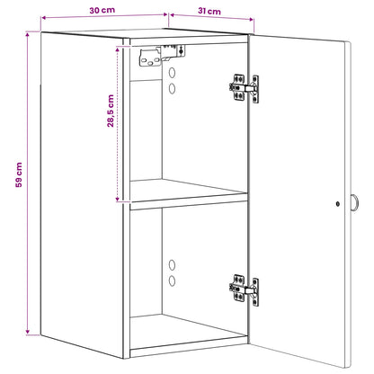 Bathroom Wall Cabinet ALKMAAR Sonoma Oak 30 x 31 x 59 cm