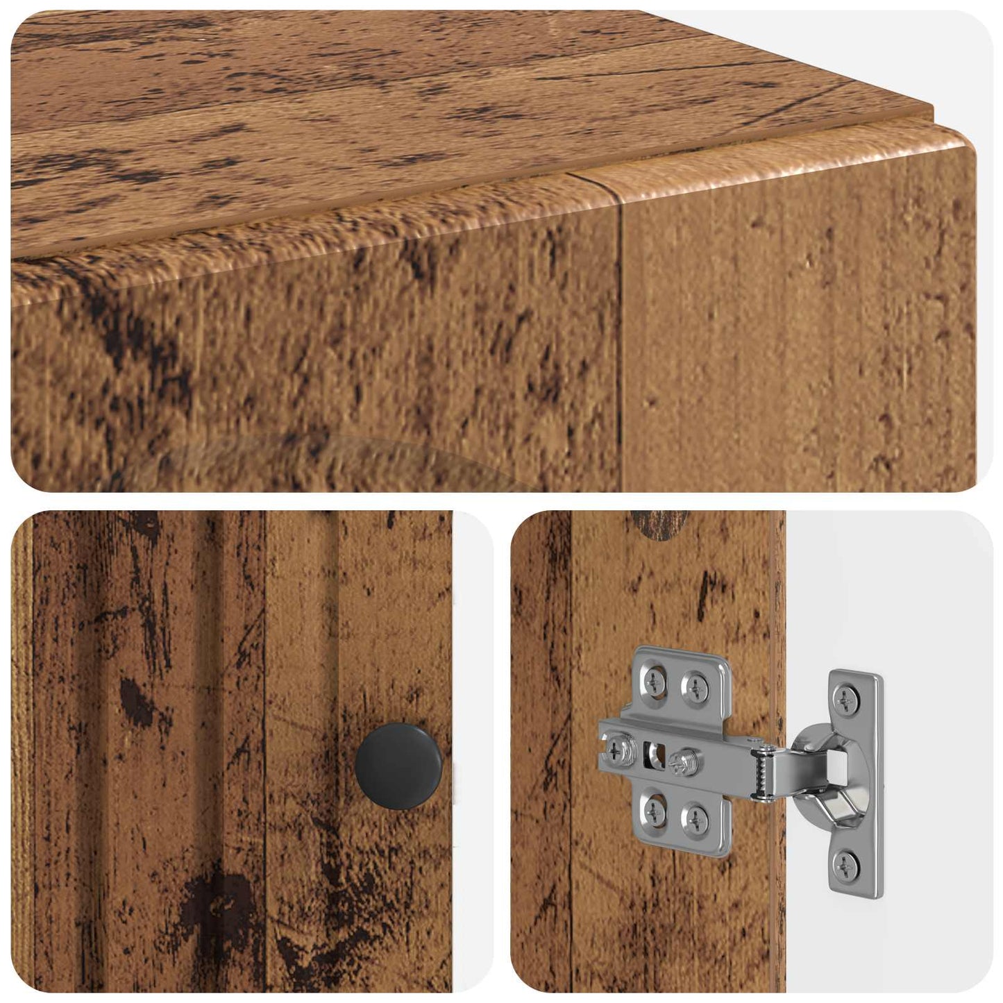 Bathroom Wall Cabinet ALKMAAR Old Wood 30 x 31 x 59 cm