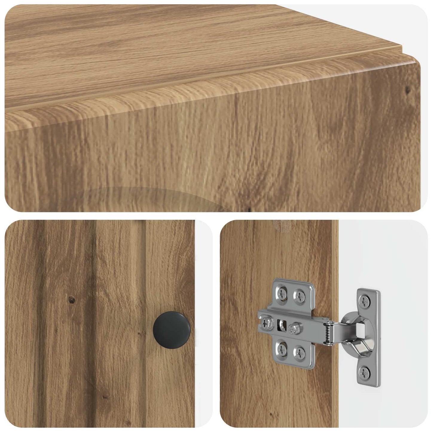Bathroom Wall Cabinet ALKMAAR Artisan Oak 30 x 31 x 59 cm
