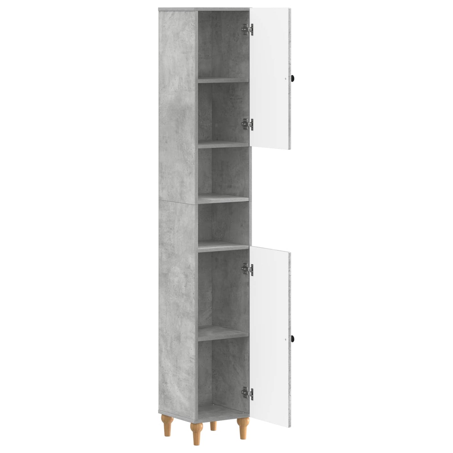 Bathroom Cabinet with Open Shelf ALKMAAR Concrete Grey