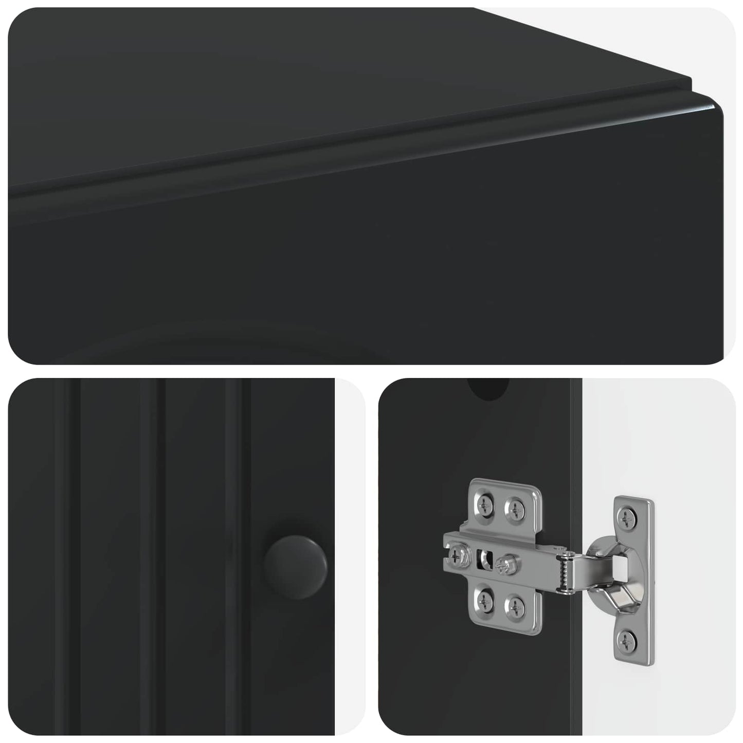 Bathroom Storage Cainet ALKMAAR Black 59.5 x 31 x 80 cm