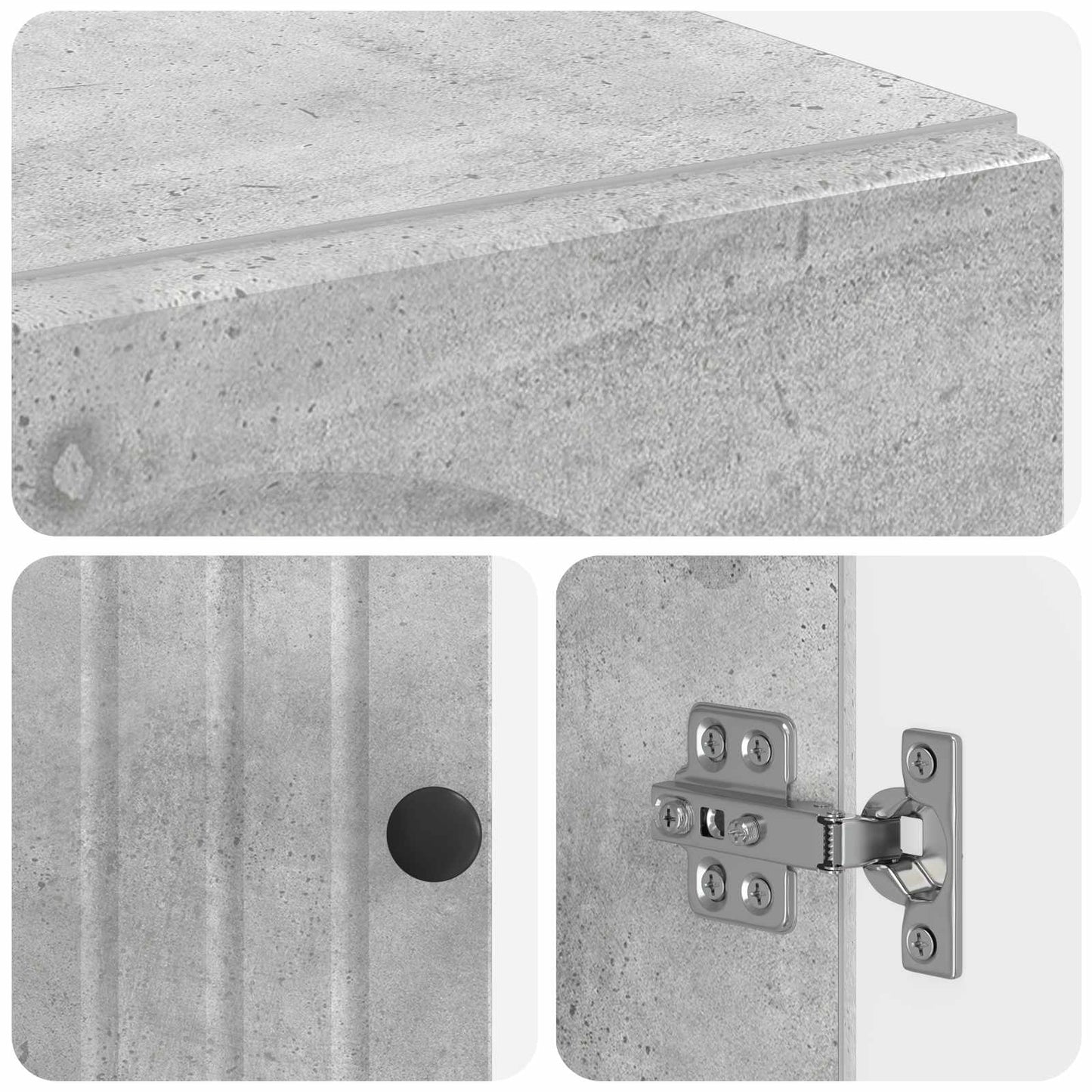 Bathroom Storage Cainet ALKMAAR Concrete Grey 59.5 x 31 x 80 cm