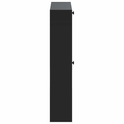Wall-Mounted Shoe Cabinet ALKMAAR 71 x 17 x 86 cm Black