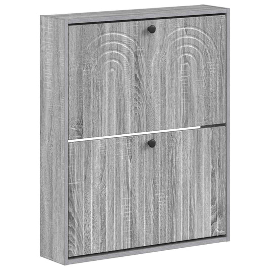 Wall-Mounted Shoe Cabinet ALKMAAR 71 x 17 x 86 cm Grey Sonoma