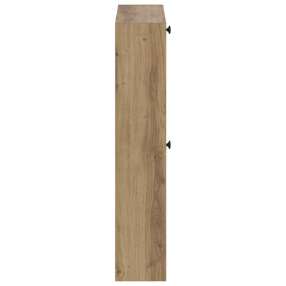 Wall-Mounted Shoe Cabinet ALKMAAR 71 x 17 x 86 cm Artisan Oak