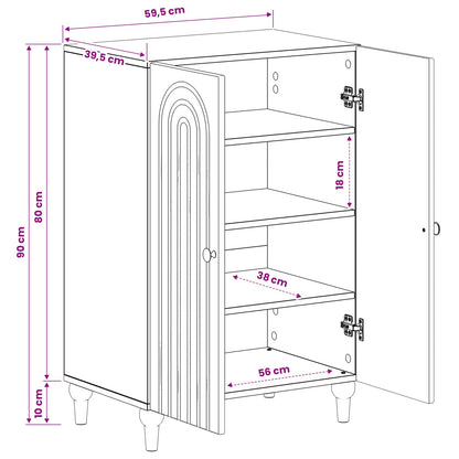 Shoe Cabinet ALKMAAR 59.5 x 39.5 x 90 cm Engineered Wood Black