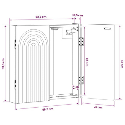 Dartboard Cabinet ALKMAAR White 52.5 x 10.5 x 53.5 cm
