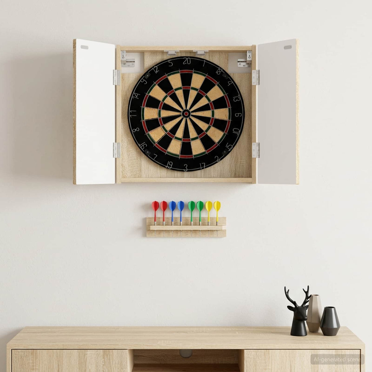 Dartboard Cabinet ALKMAAR Sonoma Oak 52.5 x 10.5 x 53.5 cm