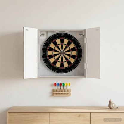 Dartboard Cabinet ALKMAAR Concrete Grey 52.5 x 10.5 x 53.5 cm
