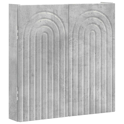 Dartboard Cabinet ALKMAAR Concrete Grey 52.5 x 10.5 x 53.5 cm