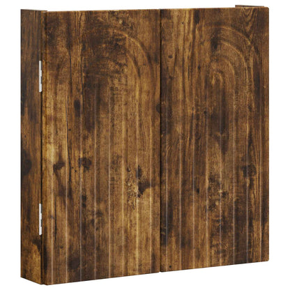 Dartboard Cabinet ALKMAAR Smoked Oak 52.5 x 10.5 x 53.5 cm