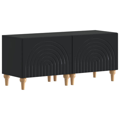 TV Cabinet Black Engineered Wood