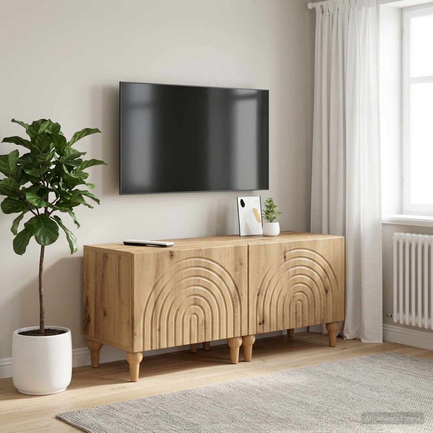 TV Cabinet Artisan Oak Engineered Wood
