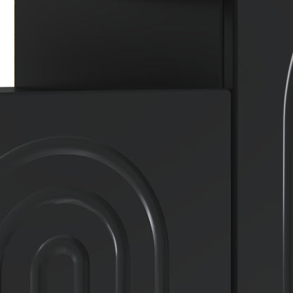 LED TV Cabinet Black Engineered Wood
